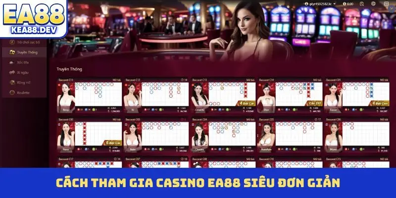 Cách tham gia casino EA88 siêu đơn giản