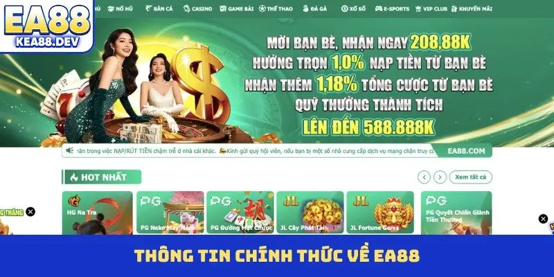Thông tin chính thức về EA88