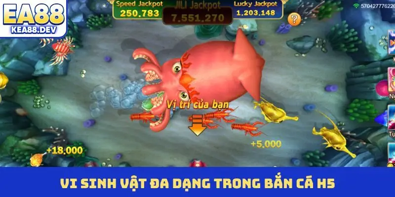 Vi sinh vật đa dạng trong bắn cá H5